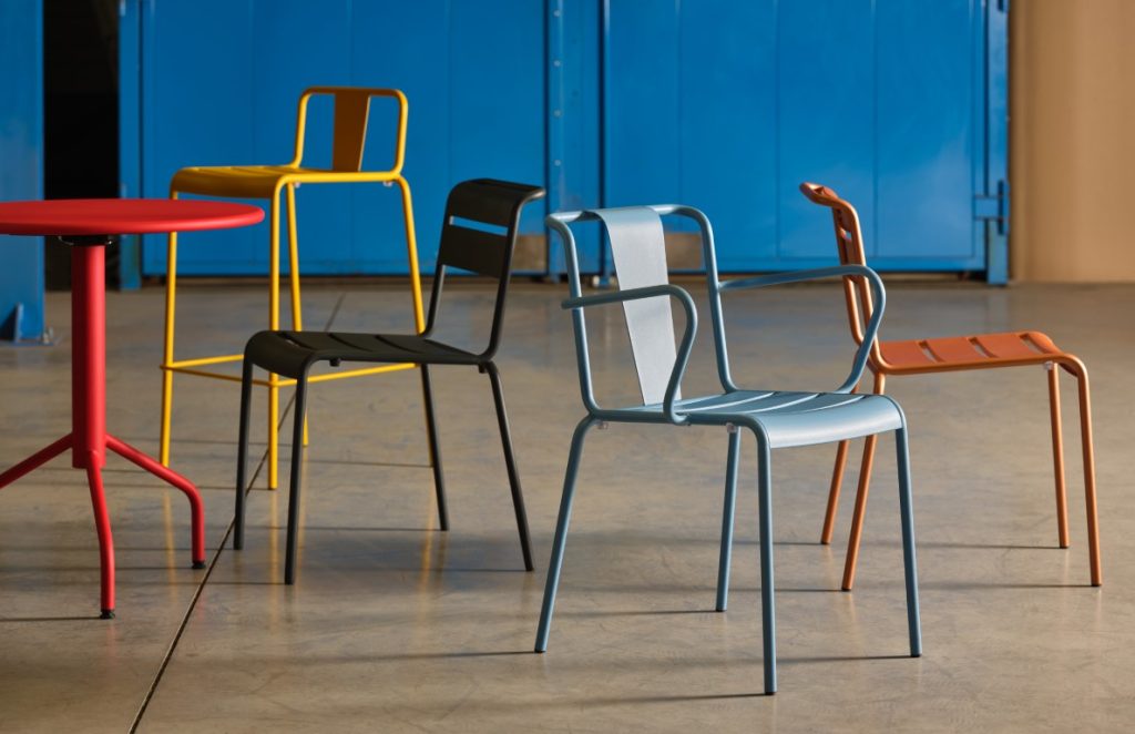 chaises métal